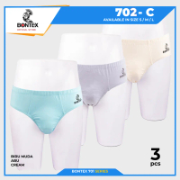 BONTEX 702 - Celana Dalam Pria - Isi 3pcs - Celana Dalam Model Segitiga - Bahan Katun