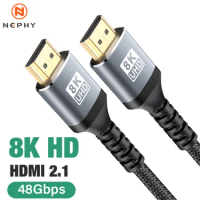 Certified 8K HDMI 2.1 Cable 48Gbps High Speed ARC eARC HDR HDCP Video Long Wire For Sony LG PS4 PS5 Xbox Xiaomi Box UHD Smart TV