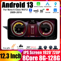 Car Raido Multimedia Video Player For Benz E Class W212 E200 E230 E260 E300 S212 2009-2016 12.3” Android 13 Auto GPS 360 Cam