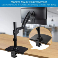 Desk Mount Reinforcement Plate Monitor Arm Bracket for C Clamp Installation Protects and Reinforces Thin Fragile Table