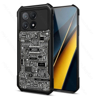 Sarung Telefon Lutsinar, Untuk POCO F6 Pro, F5 Pro, F4 GT, F3 GT, F1, Pencegahan Kejatuhan Kejutan, 