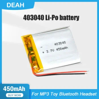 1-2PCS 3.7V 450mAh 403040 043040 3.7V 450mAh Lithium Polymer Rechargeable Battery For MP3 MP4 GPS Bluetooth Headset Smart Watch