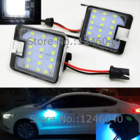2PCS LED Under Side Mirror Puddle Light Lamp Direct Fit For FORD Kuga C-MAX 2003-2010 FOCUS 2013~ Escape Mondeo 2007-2014