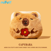 MiFuny Capybara Airpods Case Plush Soft Shell Cover Protective Case for Airpods Pro Accessorie Cute Personality Headphone Bag