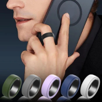 Silicone Ring Protector Shockproof Elastic Ring Cover Anti-Scratch Protective Case S for 6 7 8 9 for Oura Ring Gen 3 Working Out
