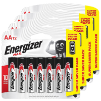【Energizer 勁量】10倍電量MAX鹼性3號AA電池48入吊卡裝(1.5V長效鹼性電池LR6)