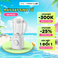 [ Gỉam sốc] Máy xay sinh tố Bear 1,5L đa năng, xay nhuyễn đa chiều, 6 lưỡi dao, 2 cối SB-MX15L