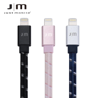 【Just Mobile】USB to Lightning 1.2米 AluCable Flat 鋁質編織傳輸扁線(充電傳輸線)