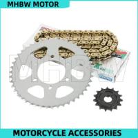 Front Sprockt + Rear Sprocket + Chain for Cfmoto 400nk 400gt / 650nk 650gt 650tr / 650mt / 650tr-g / 700cl-x