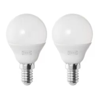 bohlam LED E14 470 lumen, bulat putih opal, 6500 K