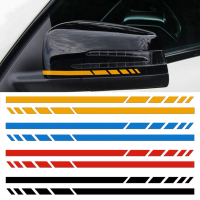 สติ๊กเกอร์ไวนิลลายด้านข้างสำหรับกระจกมองหลัง 2 ชิ้น รูปลอกสำหรับ Mercedes Benz W204 W205 W176 A45 W2