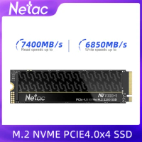 Netac NVME SSD 512GB 1T 2T 4T M2 NVMe 7400MB/s PCIe4.0 M2 SSD Internal Solid State Disk Heatsink for PS5 Desktop Laptop NV7000-T