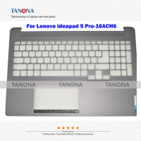 Original New For Lenovo Ideapad 5 Pro-16ACH6H Palmrest Keyboard Bezel Upper Case C Cover Gray