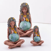 Mother Earth Three-dimensional Statue Resin Decoration Millyear Gaia Statue of Goddess of Art Mother