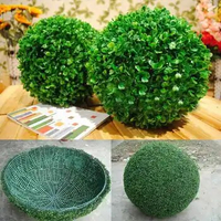 ABS Simulation Grasses Ball Portable Decorative Artificial Vivid Lifelike Round Natural Color Home Garden Fake Flower