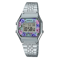 CASIO玫瑰花春樣氣息復古系列百搭時尚數位錶(LA-680WA-2C)水藍28.6mm / 考試錶