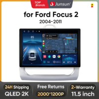 Junsun V1 AI Voice Wireless CarPlay Android Auto Radio for Ford focus 2 Mk2 2004-2011 4G Car Multimedia GPS 2din autoradio