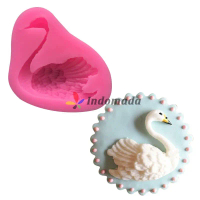 Indomada 5cm cetakan angsa swan silikon fondant cokelat hiasan kue pengantin wedding cake topper