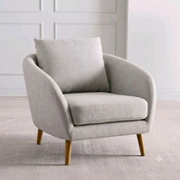 Sofa Satu Seater • Sofa Satu Dudukan Ukuran 80 cm Abu-abu
