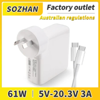 SUOZHAN-61W Laptop Charger for Macbook Pro 13 Inch Power Adapter MacBook Pro Type-C Charger