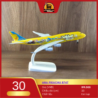 Mô hình máy bay ANA Pikachu Boeing 747 20cm