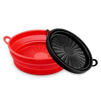 2 PCS Reusable Air Fryer Pot Silicone Basket Air Fryers Silicone Pot For Air Fryer Accessories