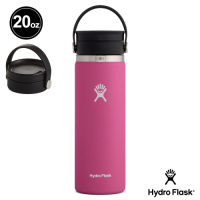 Hydro Flask 20oz/592ml 寬口旋轉咖啡蓋保溫瓶 石竹紅