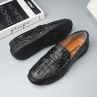 High-end shoes peas loafer shoes breathable comfortable shoes musk shoes real business casual shoes