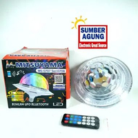 Bohlam Musik Bluetooth Mitsuyama MS0707 Speaker Lampu MP3 Lampu Disco Bola Remote seri 0712BT