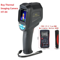HT-04 IR Digital Thermal Imager Camera 2.4inch Handheld Infrared Thermometer 220x160 Resolution with 4G SD Card