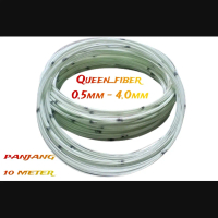 Jeruji fiber putih susu panjang 10meter 1mm 1.3mm 1.5mm 1.8mm 2mm 2.2mm 2.5mm 2.7mm 3mm 3.5mm 4mm  j