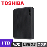 TOSHIBA 東芝 Canvio Advance V10 2.5吋 USB3.2 外接式硬碟 1TB-黑