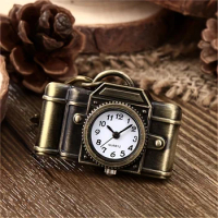 1 classic retro camera backpack keychain pendant watch for male and female students cartoon cute accessories