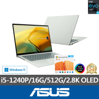 【ASUS】微軟M365一年組★14吋i5輕薄筆電(ZenBook UX3402ZA/i5-1240P/16G/512G SSD/W11/EVO/2.8K OLED)