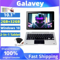 Portable 10.1'' 2-in-1 Laptop 2GB DDR RAM 32GB ROM 32bit Windows 10 Z8350 Quad Core Tablet with Detachable Keyboard 1280x800IPS