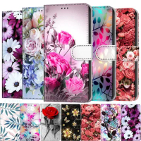 Fashion Flower Phone Case For Huawei Honor 7A 8A 9A 7S 8S 9S 7C 8X 9X 10X 8 9 10 Lite 9C 6X 7X Y7A Y9A Y6P Y7P Flip Leather Etui