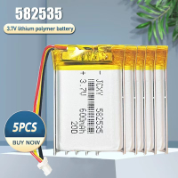 582535 602535 3.7V 600mAh Rechargeable Lithium Polymer Battery Li-ion Cell For DVR GPS LED Lights Sm