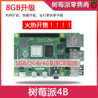 【新店鉅惠】樹莓派4代B型 RaspberryPi4 4B 8GB 開發板編程AI入門套件 Python