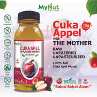 MYNUT CUKA APEL 100 ML APPLE CIDER VINEGAR 100% ASLI PRODUK HERBAL PREMIUM QUALITY