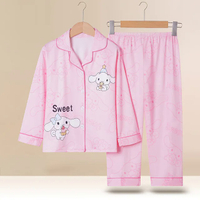 New Sanrios Trẻ Em Sữa Lụa Đồ Ngủ Hello  cinnamoroll Anime Cô Gái Cậu Bé Đồ Ngủ Mùa Thu Đồ Ngủ Trẻ Em Homewear Quần Áo