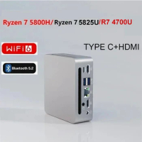 SZBOX S58 AMD Ryzen 7 5800H/Ryzen 7 5825U/R7 4700U Mini PC Windows 11 DDR4 3200Mhz Nvme SSD WiFi6 BT5.2 Mini Gaming Computer