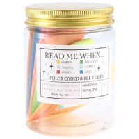 1 Piece Jesus Scripture Jar Bible Verses Scripture Jar Color Coded Cards For Reading In Different Moods Christian Bible Gifts