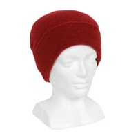 紐西蘭100%純羊毛帽*素面深紅色(美麗諾Merino)