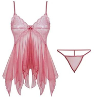 promo ligerie baju tidur set free cd g string pink