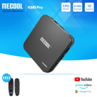 TV Box For Netflixs MECOOL KM9 pro Android 10 TV Box 2G DDR4 Set-top Box WiFi BT 4.1 Amlogic S905X2 Android 9.0 Media Player