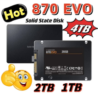 4TB Solid State Disk Ssd 870 Evo 250GB 500GB 1TB 2TB ภายใน Hdd Hard Drive Sata3 2.5นิ้วแล็ปท็อปเดสก์ท็อป Pc Mlc ดิสโก้ Duro
