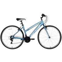 Hyper Bicycles 700c Ladies Spin Fit Hybrid Bike for Adults, Teal and White Adult Hybrid Bikes