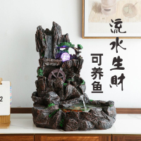 免運 公司貨 招財流水擺件 石來運轉擺件 風水輪流水擺件庭院高山流水招財噴泉假山瀑布水循環魚缸客廳家用