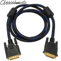 RoHS 1080P DVI To DVI (24+1) Male to Male Cable1.5m / 1.8m / 3m / 5m / 10m / 15m / 20m For LCD HDTV Projector Video Line Cable
