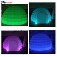 Free shipping commercial inflatable led igloo tent oxford cloth inflatable party tent for wedding event